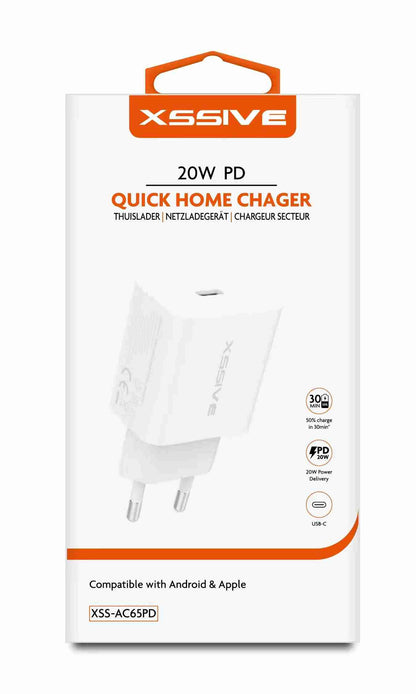 Xssive USB-C 20W PD - Fast Charger - Quick Charger - Fast charger