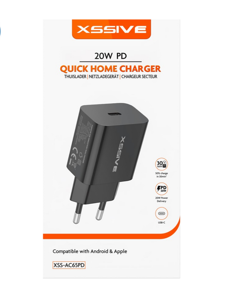 Xssive USB-C 20W PD - Fast Charger - Quick Charger - Fast charger